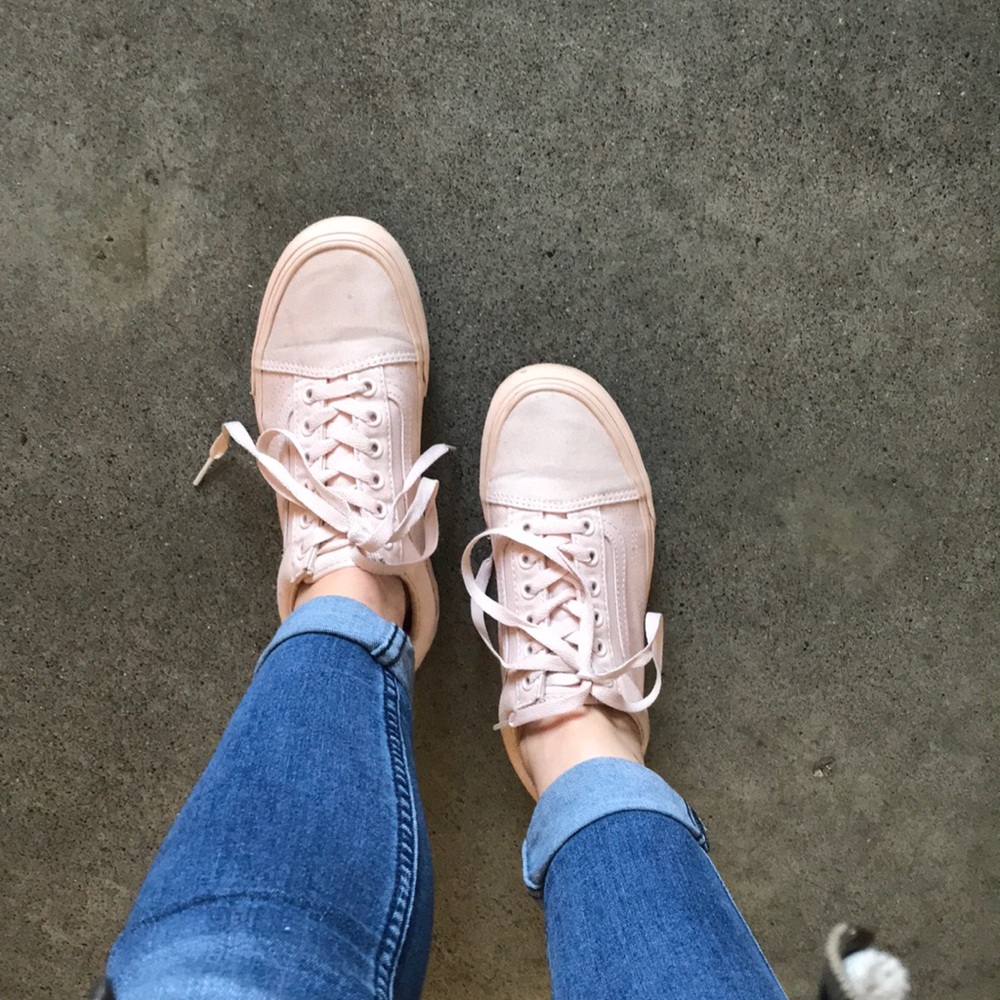 Blush Pink Old school Vans